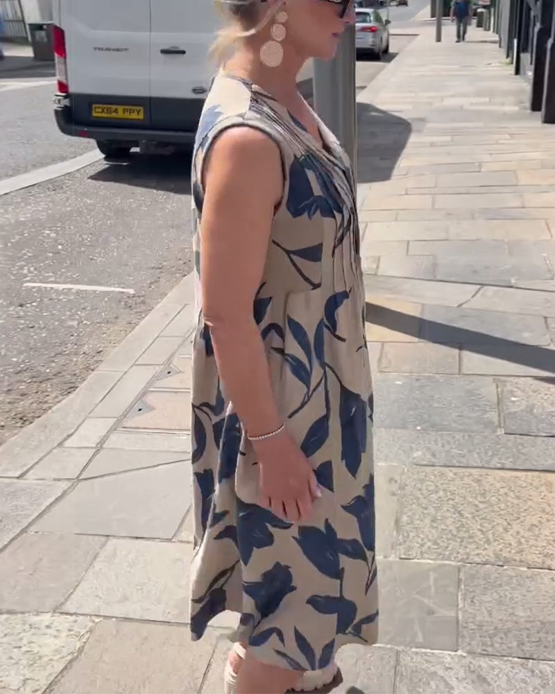 Liadan | Women’s Floral Print Dress with Sleeves