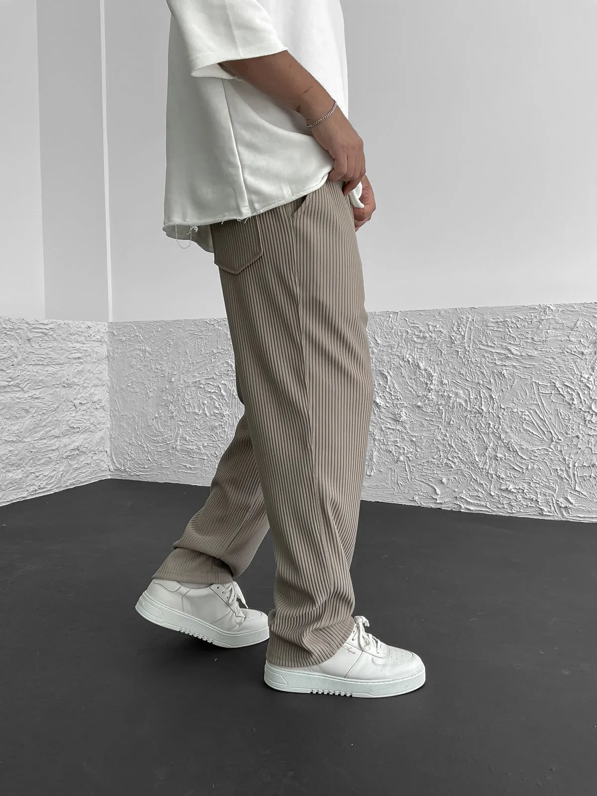 Sami™ - Comfortable Ribbed Spandex Trousers