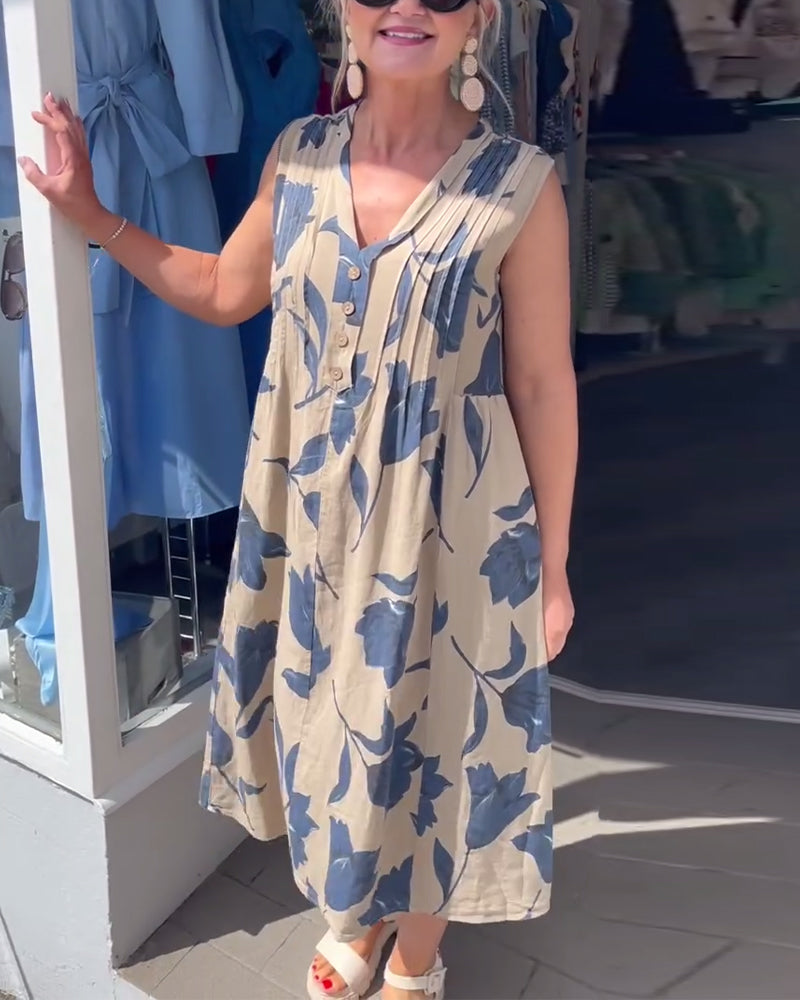 Liadan | Women’s Floral Print Dress with Sleeves