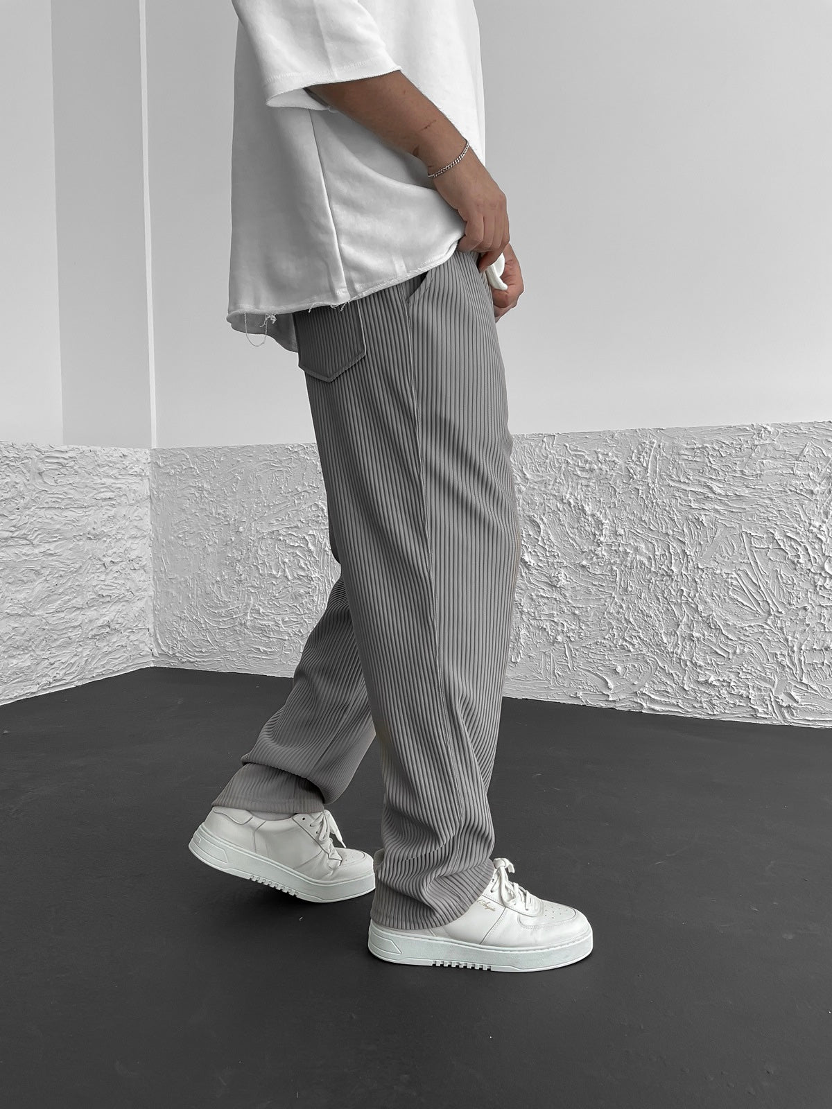 Sami™ - Comfortable Ribbed Spandex Trousers