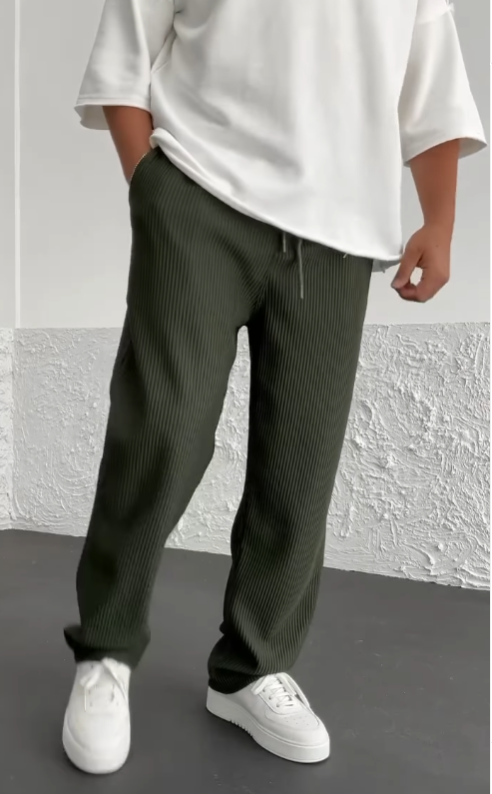 Sami™ - Comfortable Ribbed Spandex Trousers
