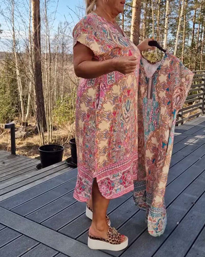 Orla | Ailina – Printed V-neck Dress