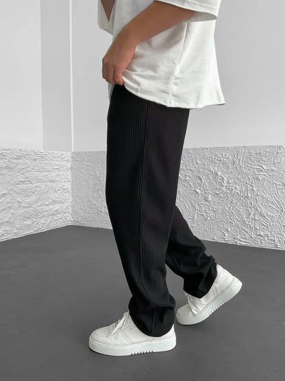 Sami™ - Comfortable Ribbed Spandex Trousers